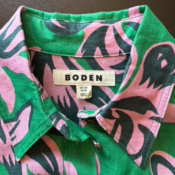 Boden Long Sleeve Button Up Linen Shirt - Picture 6 of 8